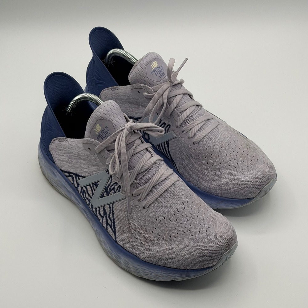 New Balance Fresh Foam 1080v10 Womens 12 D Lavender Navy Running Shoes W1080H10
